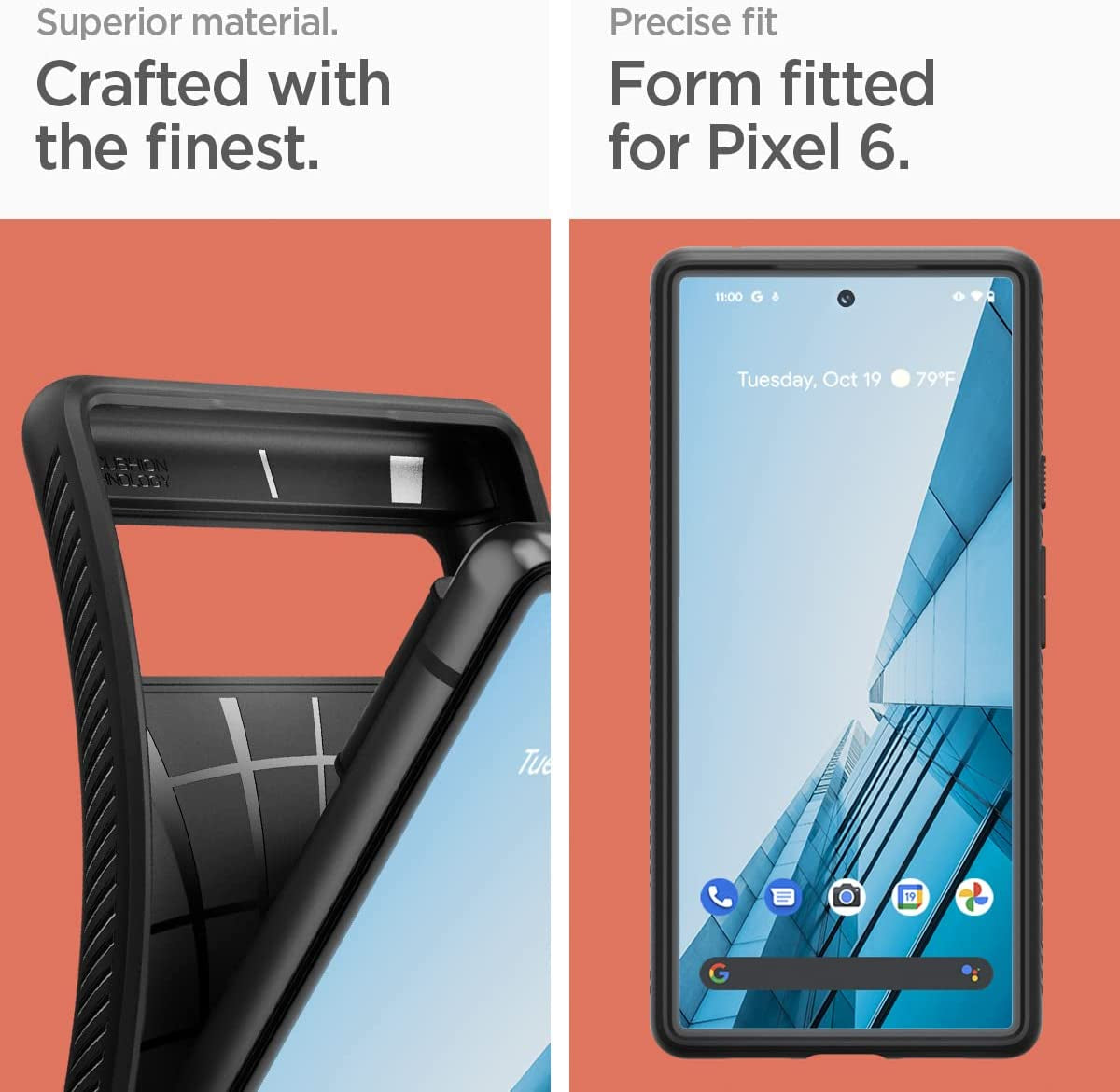 Spigen Liquid Air Armor Designed for Google Pixel 6 Case (2021) - Matte Black  Spigen   