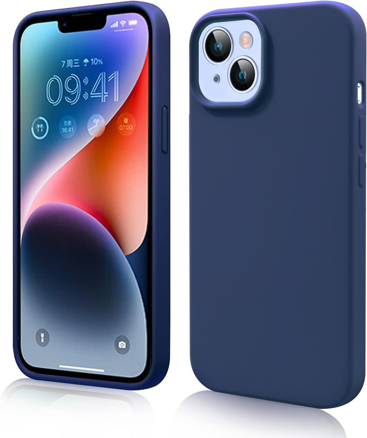 YOZEB Silicone Case Designed for Iphone 14 Pro Max, Shockproof Anti-Scratch and Anti-Fingerprint 4-Layer Full Body Protective Cover Slim Phone Case Compatible with Iphone 14 Pro Max 6.7 Inches (Blue)  YOZEB Blue- Iphone 14  