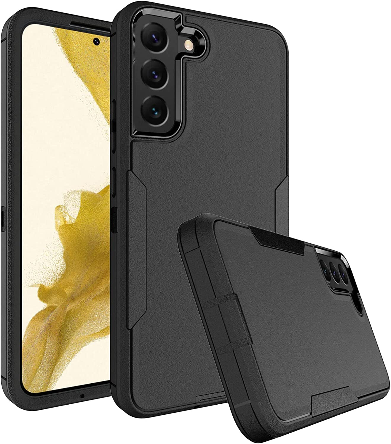 Dahkoiz for Samsung Galaxy S22 Case, Dust-Proof Port Cover, Full Body Durable Silicone Rubber Phone Case for Samsung Galaxy S22 5G, Green/Grey  UNISMART INC Galaxy S22 Plus Case Black Galaxy S22 Plus 