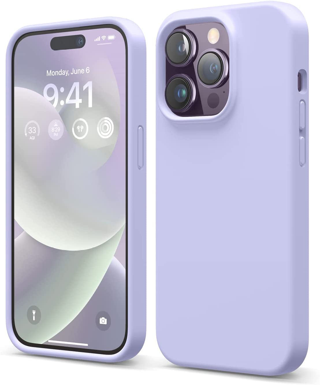 Elago Compatible with Iphone 14 Pro Case, Liquid Silicone Case, Full Body Protective Cover, Shockproof, Slim Phone Case, Anti-Scratch Soft Microfiber Lining, 6.1 Inch (Burgundy)  elago Purple  