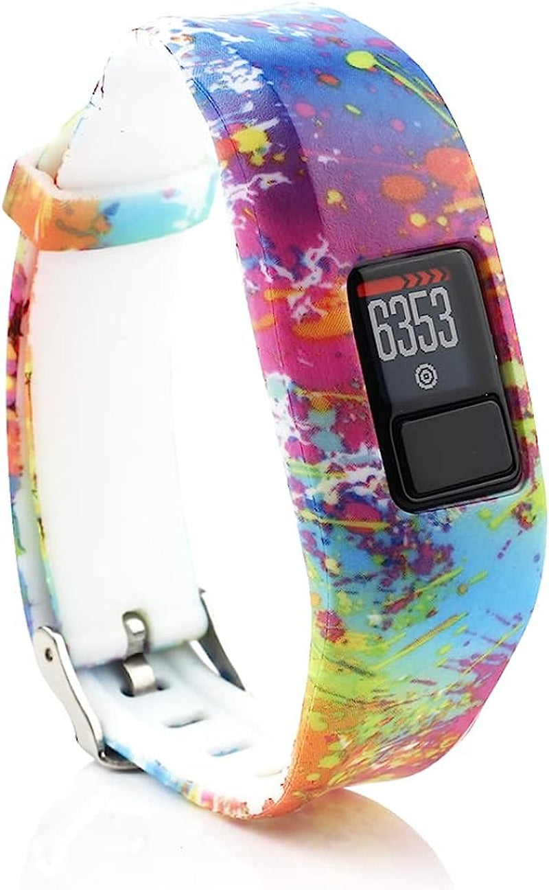 Honecumi Vivofit Jr Bands Compatible with Garmin Vivofit Jr 2 Band/Vivofit 3 Replacement Band for Kids Boys Girls Men Women Vivofit Jr 2 Watchband Wristband Strap Accessories Bands with Secure Clasp  honecumi Pattern-Painting  