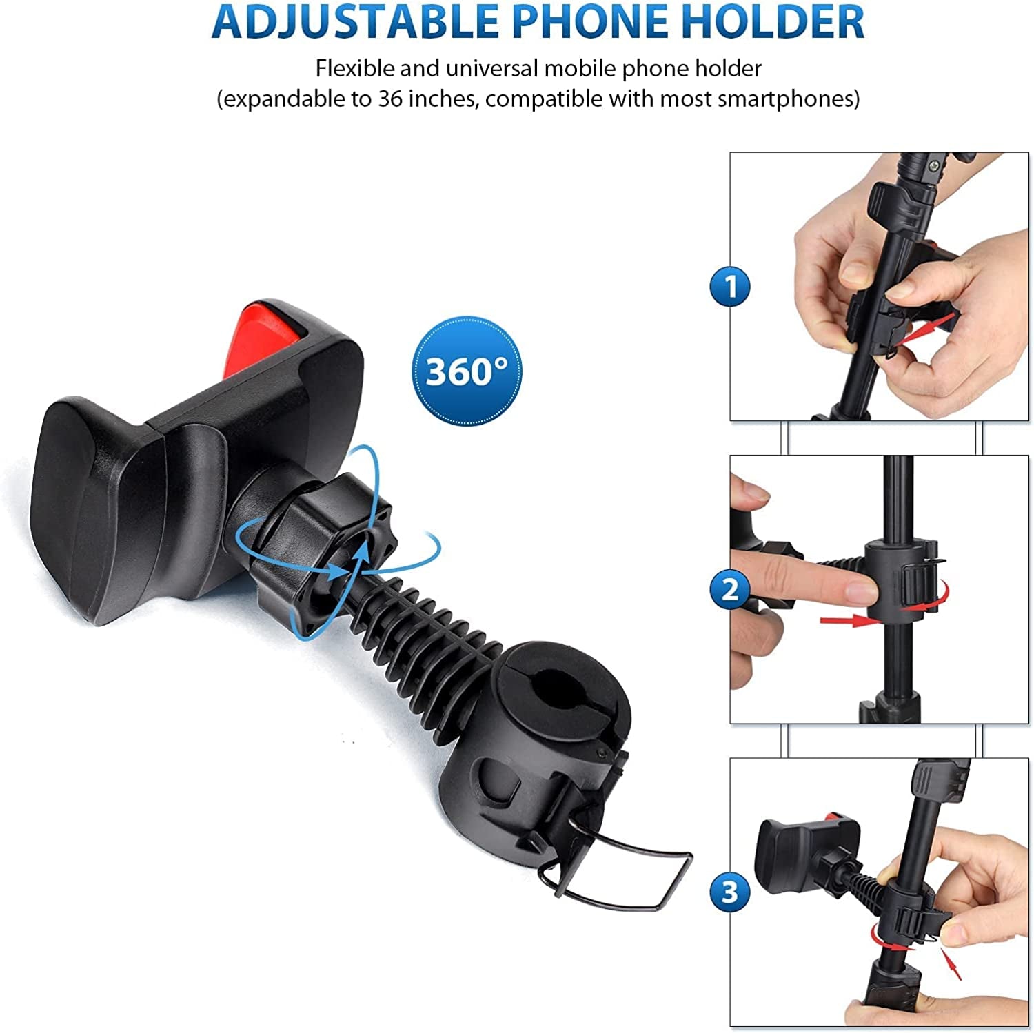 HPUSN Ring Light Tripod:Selfie Ring Light Phone Holder with Dimmable Led Ring Light for Youtube/Live Stream/Makeup/Vlog/Tiktok Compatible with Smartphone  HPUSN   