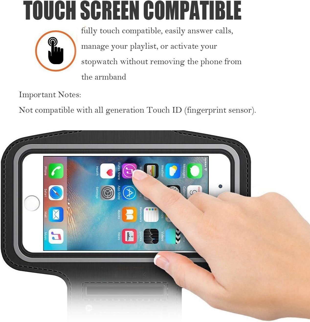 [1 Pack]Water Resistant Sports Armband Casehq for Iphone 7/7 Plus, 6/6S plus (5.5-Inch), Galaxy S6/S7 Edge, Y Note 5, with Key Holder/ Flap High Visibility Night Reflective Running Exercise Armband  CaseHQ   