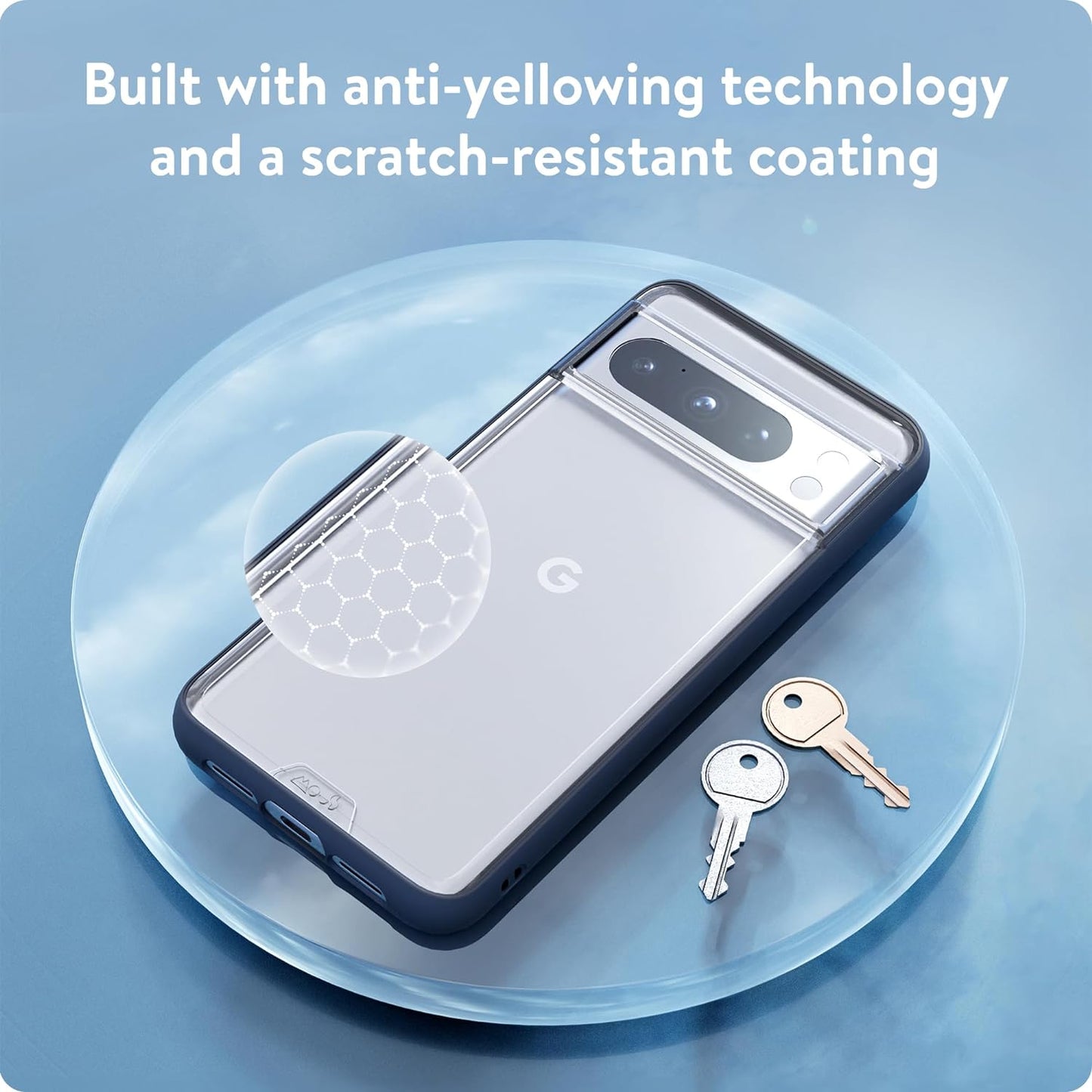 Mous for Google Pixel 8 Pro Case Clear - Clarity - Protective Pixel 8 Pro Case - Scratch Resistant Crystal Clear & Slim Design - Shockproof Phone Cover  Mous   