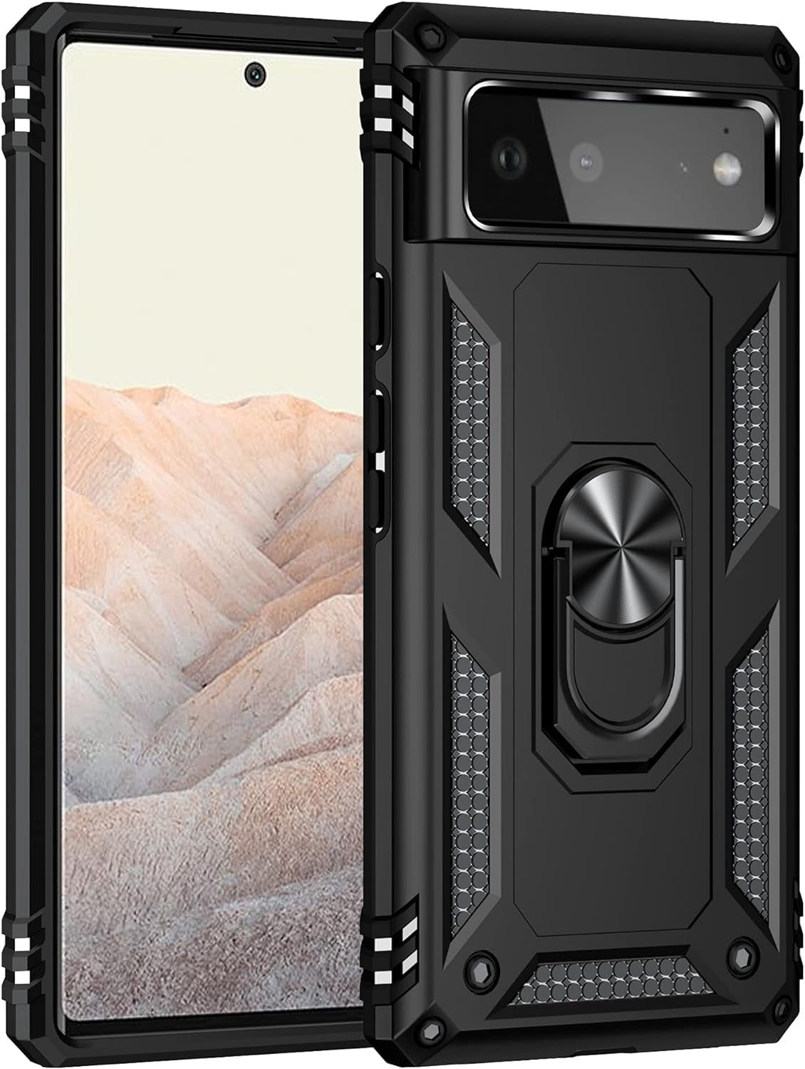 Korecase Designed for Google Pixel 6 Pro Case Heavy Duty Rugged Full Body Shockproof Scratch Proof Screen Protection Built-In 360 Ring Kickstand Military Hard Cover for Men Women Green  Korecase Black Google Pixel 6 