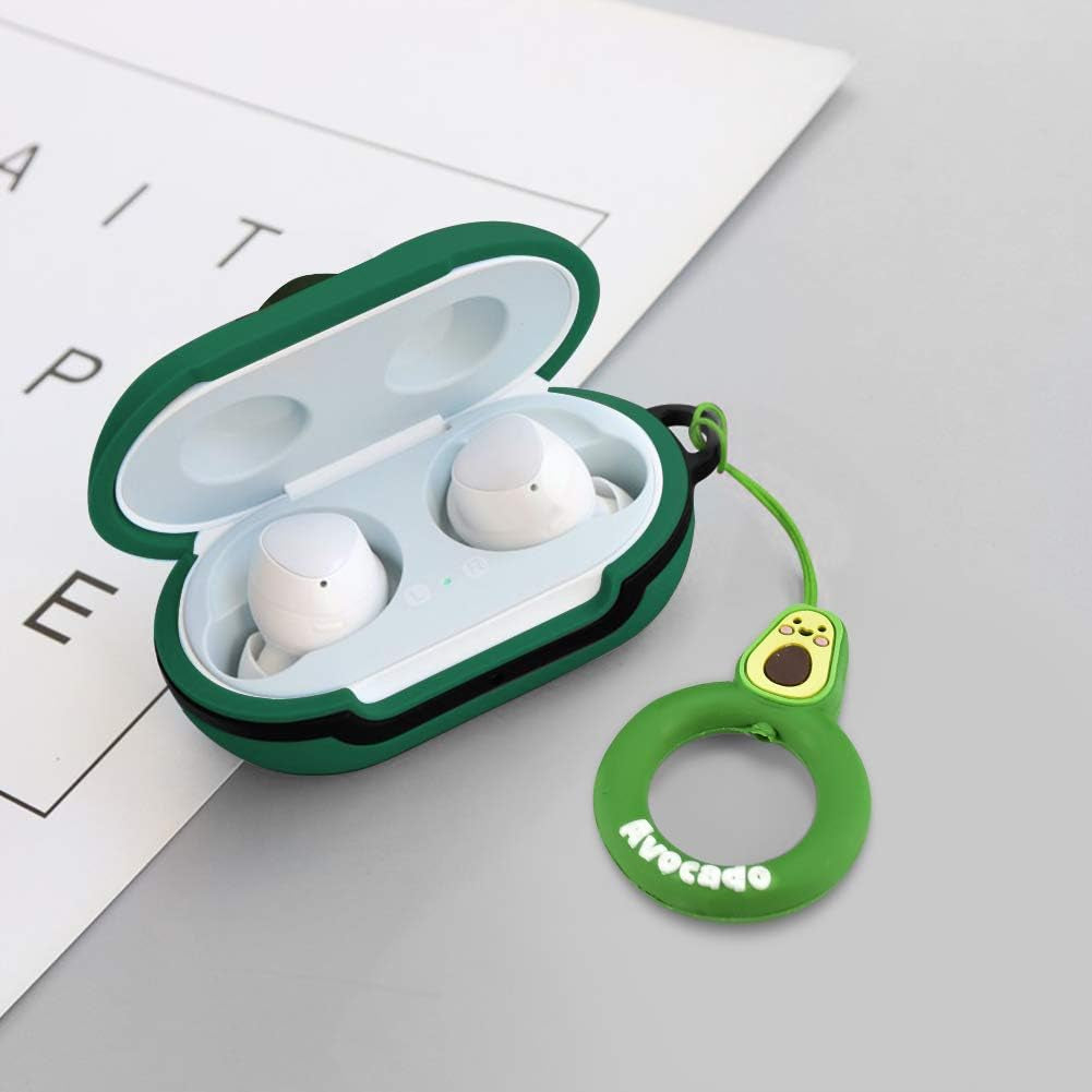 Newseego Compatible with Galaxy Buds（2019） Case, Galaxy Buds+ plus （2020） Cover Cute 3D Soft Case with Ring Buckle Keychain Galaxy Buds Case-Avocado  Newseego   