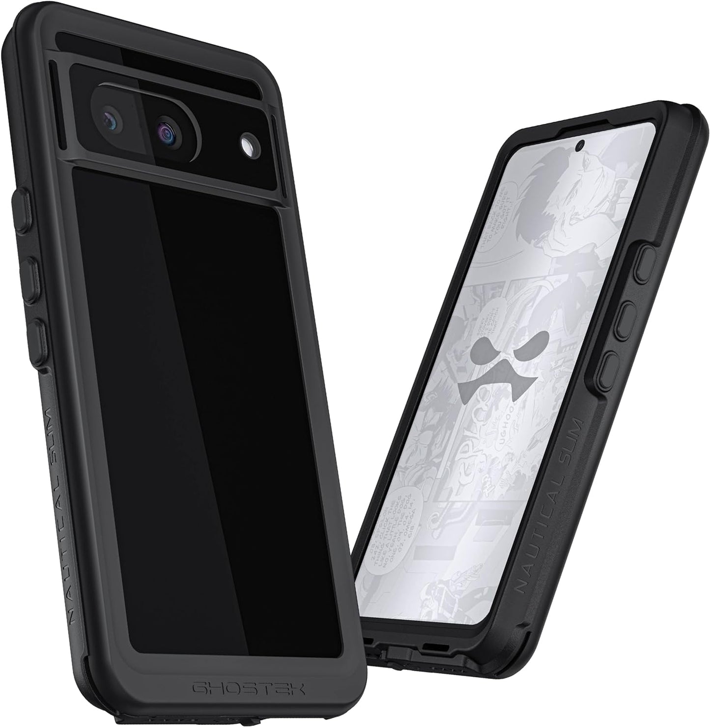 Ghostek Nautical Slim Waterproof Case for Google Pixel 8 Pro - Built-In Screen & Camera Lens Protector, Compatible with Wireless Charging (6.7 Inch, Clear)  Ghostek Black Pixel 8 