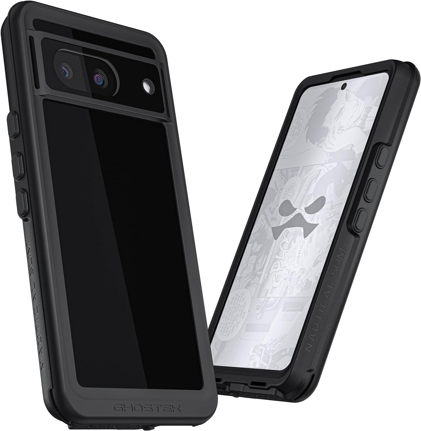 Ghostek Nautical Slim Waterproof Case for Google Pixel 8 Pro - Built-In Screen & Camera Lens Protector, Compatible with Wireless Charging (6.7 Inch, Clear)  Ghostek Black Pixel 8 