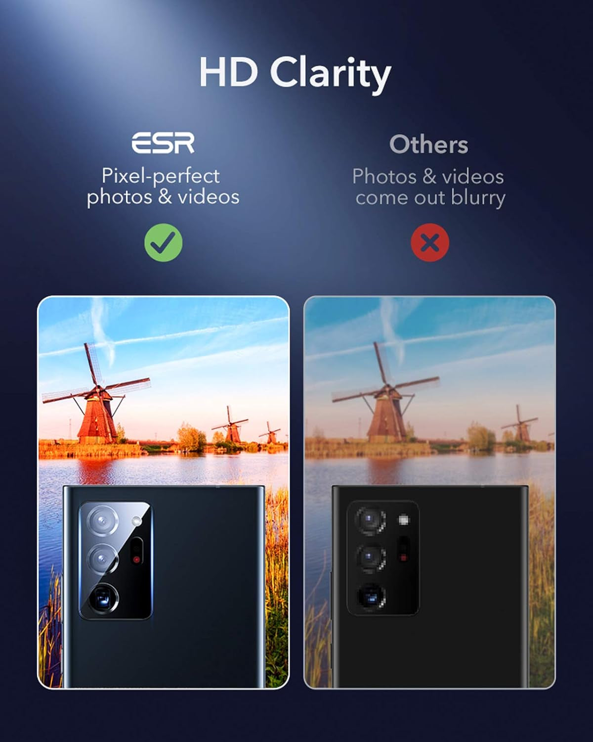 ESR Camera Lens Protector Compatible with Samsung Galaxy Note 20 Ultra [Scratch-Resistant] [Fingerprint-Resistant] [Ultra-Thin] Tempered Glass Camera Protector for Galaxy Note 20 Ultra, 2-Pack  Electronic Silk Road Corp   