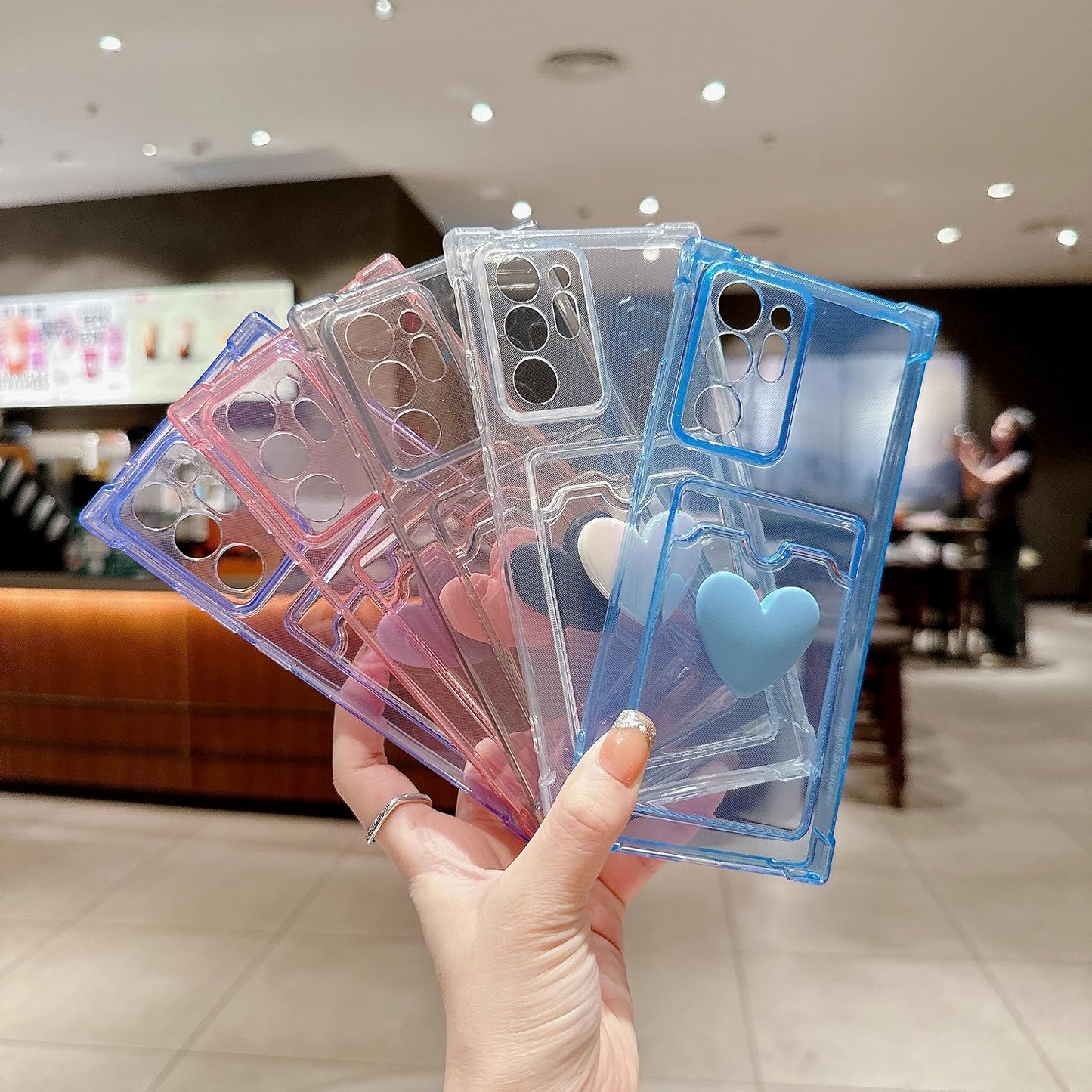 Tuokiou Compatible with Samsung Galaxy Note 20 Ultra Phone Case,Cute 3D Heart Design Phone Case Protection Soft Shockproof Card Holder Wallet Case for Galaxy Note 20 Ultra 6.9 Inch (Black)  Tuokiou   