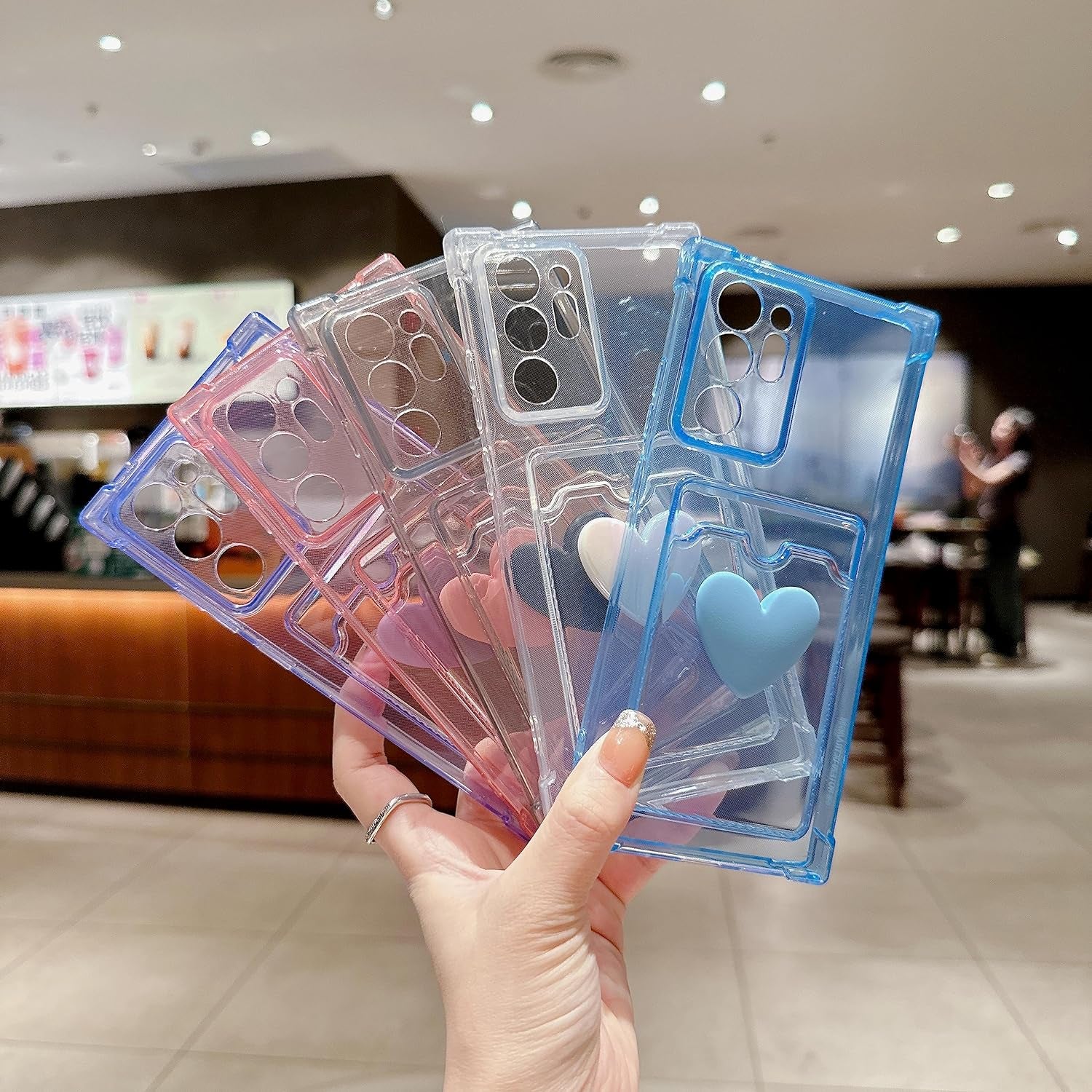 Tuokiou Compatible with Samsung Galaxy Note 20 Ultra Phone Case,Cute 3D Heart Design Phone Case Protection Soft Shockproof Card Holder Wallet Case for Galaxy Note 20 Ultra 6.9 Inch (Black)  Tuokiou   