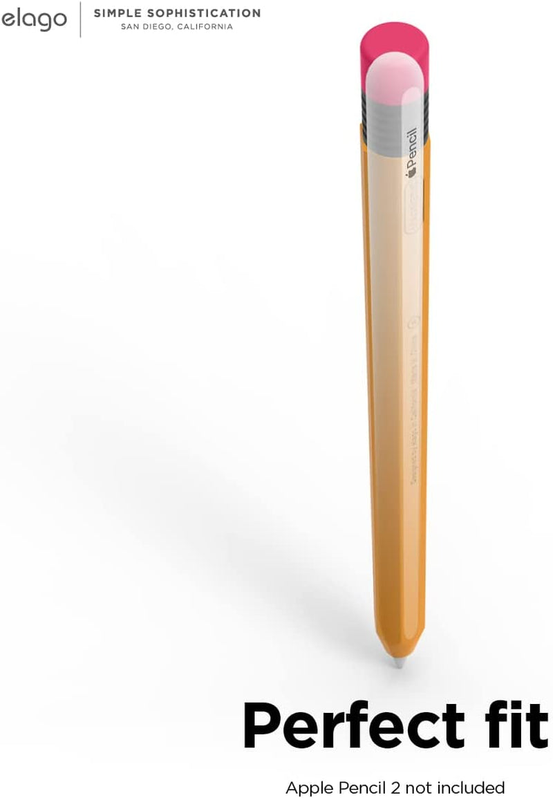Elago Classic Pencil Case Compatible with Apple Pencil 2Nd Generation Cover Sleeve, Classic Design, Compatible with Magnetic Charging and Double Tap (Must Read Installation Instructions) [Yellow]  elago   