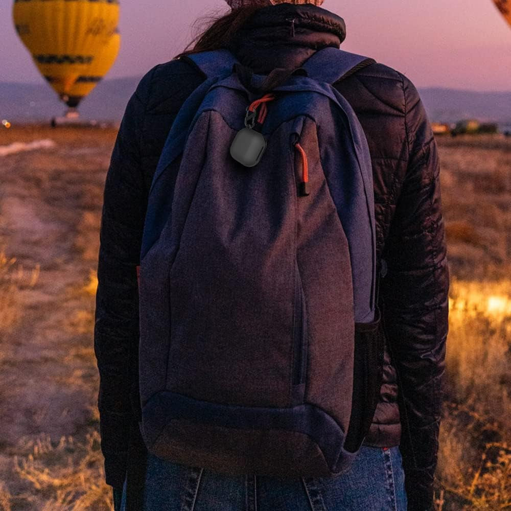 Geiomoo Silicone Case Compatible with Galaxy Buds 2 Pro, Galaxy Buds2, Galaxy Buds Pro, Galaxy Buds Live, Protective Cover with Carabiner (Black)  Geiomoo   