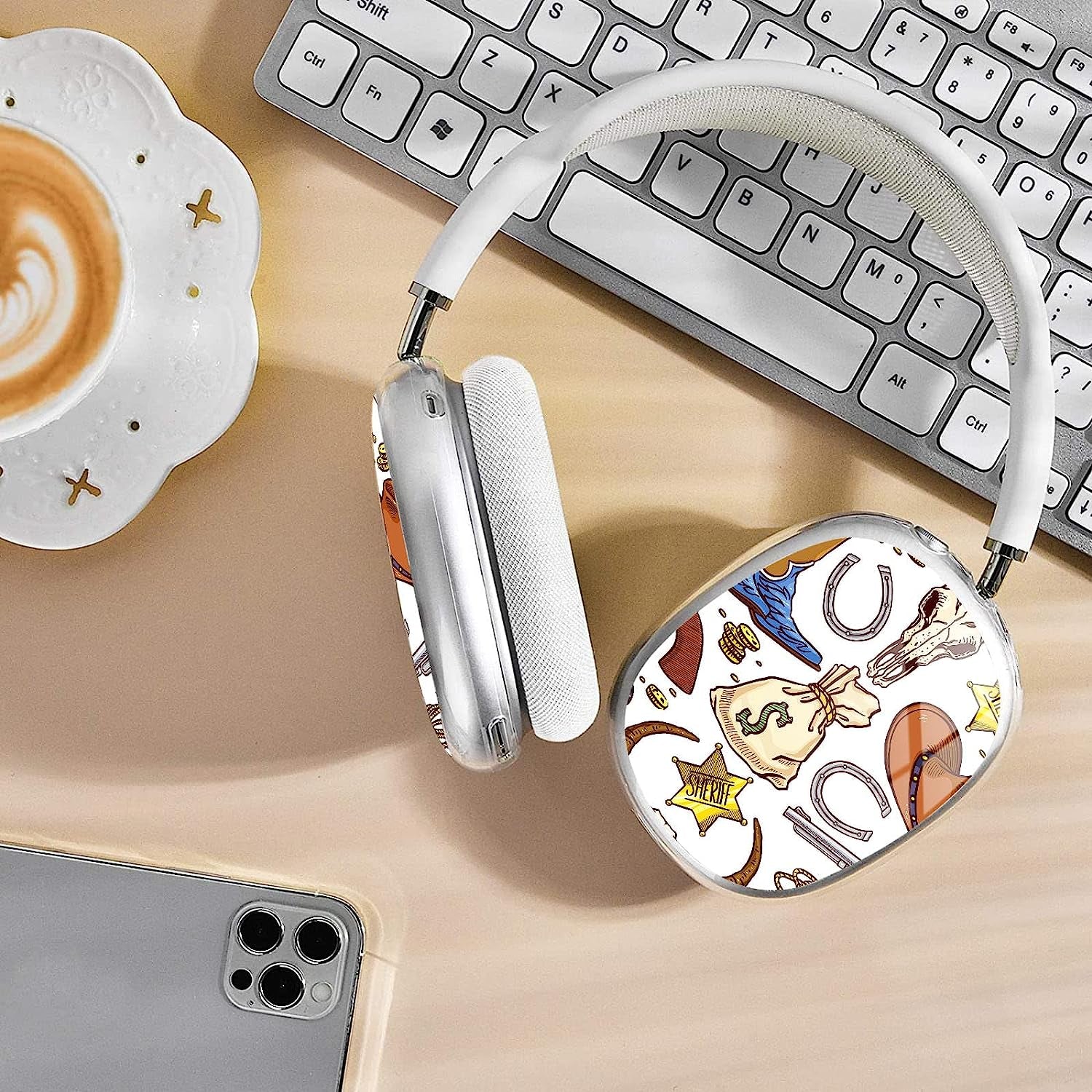 WINCHIHAN Printed Soft TPU Anti-Scratch Protective Case Cover Compatible with Airpods Max Headphones # AS0079  WINCHIHAN   