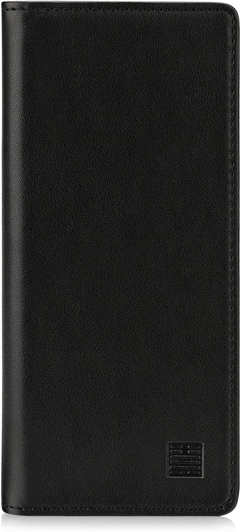 32Nd Classic Series 2.0 - Real Leather Book Wallet Case Cover for Sony Xperia 5 III (2021), Real Leather Design with Card Slot, Magnetic Closure and Built in Stand - Aubergine  32ndShop Black  