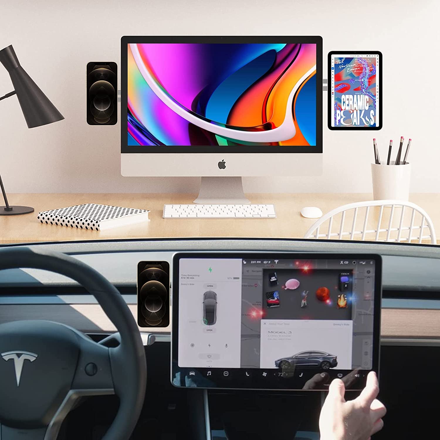 Doter Magsafe Accessories Are Compatible with Iphone 14/Iphone 13/Iphone 12 Series, Universal Laptop Accessories in Order for Dual-Screen Interaction, Laptop Phone Holder for All Cell Phones  Doter   