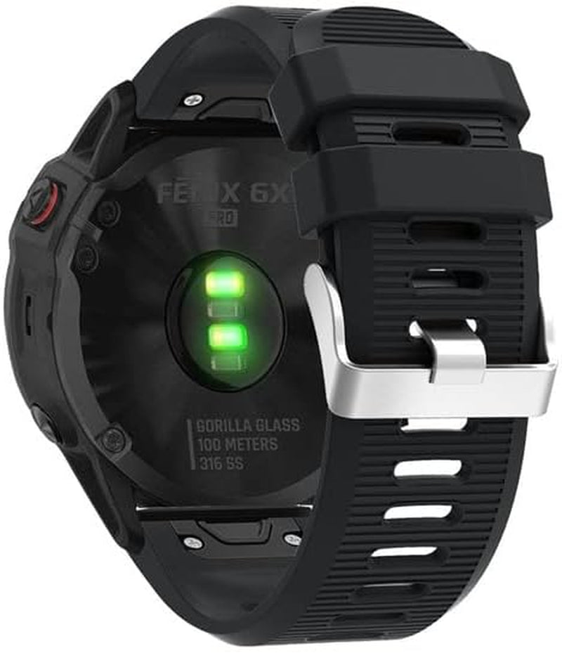 KOSSMA 26Mm Width Outdoor Sport Silicone Replacement Watch Strap for Garmin Fenix 5X plus 6X Pro 3 HR Band Wristband Watchband Bracelet  KOSSMA D 26mm For Tactix Delta 