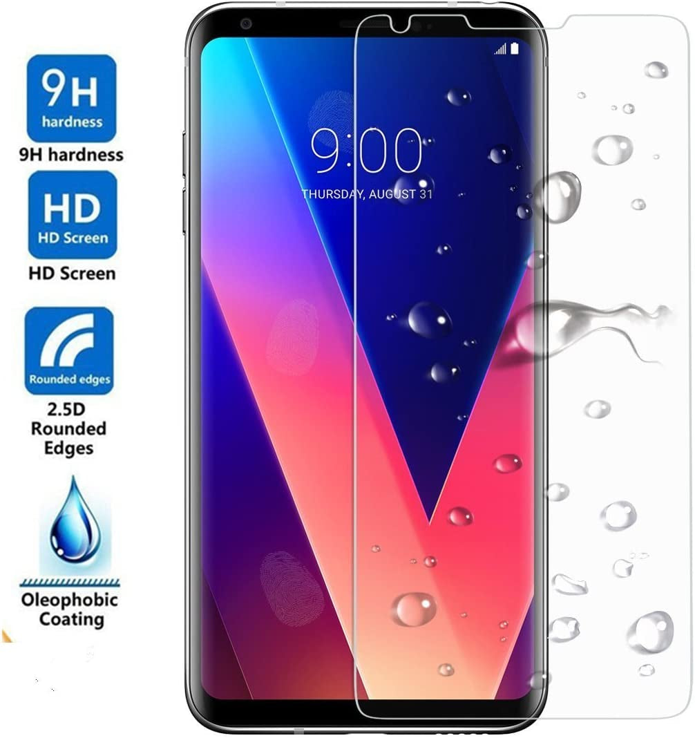 TANTEK [2-Pack Screen Protector for LG V30 / LG V30 Plus/Lg-H930 / LG Joan,Tempered Glass Film,Ultra Clear,Anti Scratch,Bubble Free,Case Friendly  TANTEK   