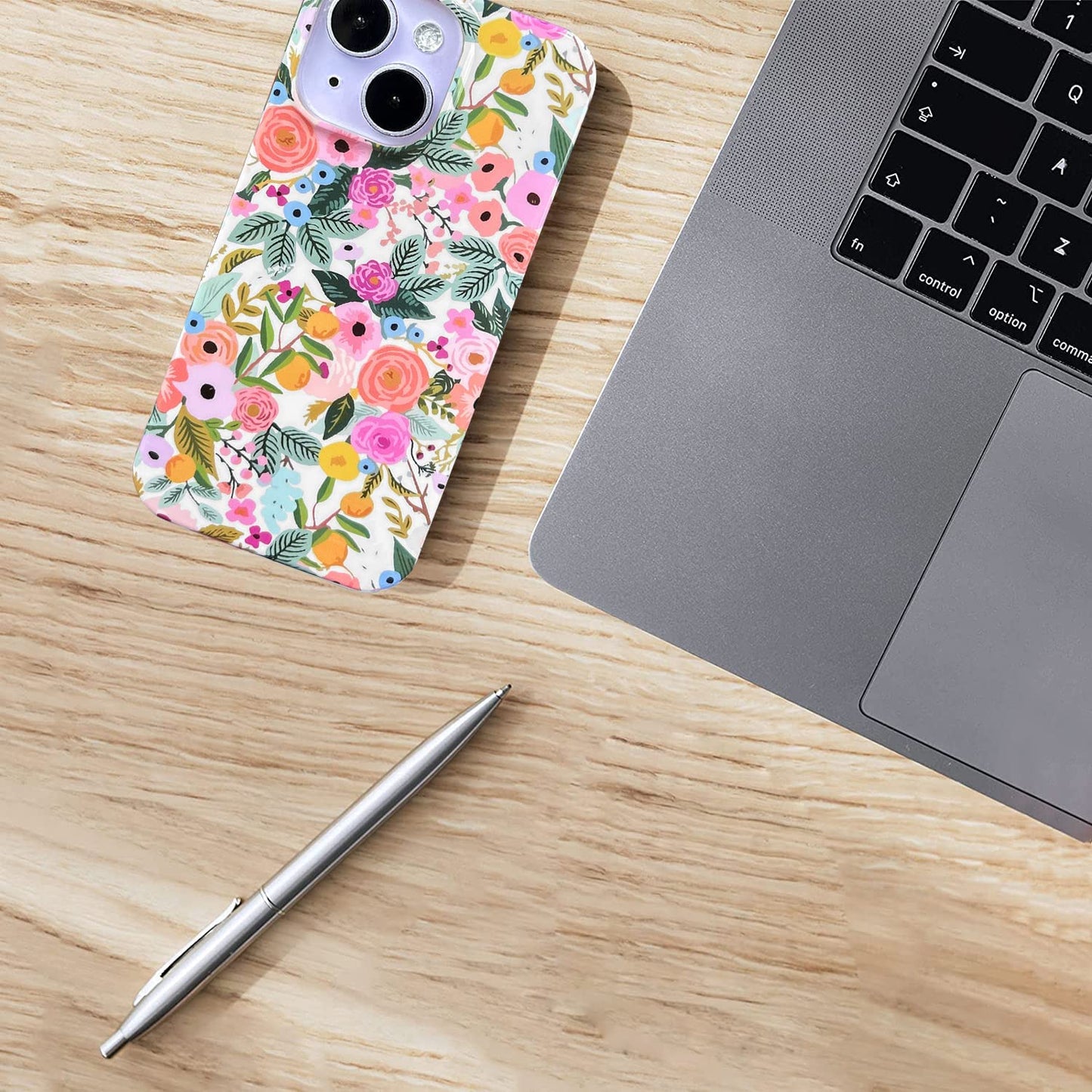 J.West Compatible with Iphone 14 Case Soft Shockproof Cute Floral Phone Protective Cover for Women, Garden Flower Pattern Design Slim Fit Anti-Scratch 6.1" Phone Case for Girl  J.west   