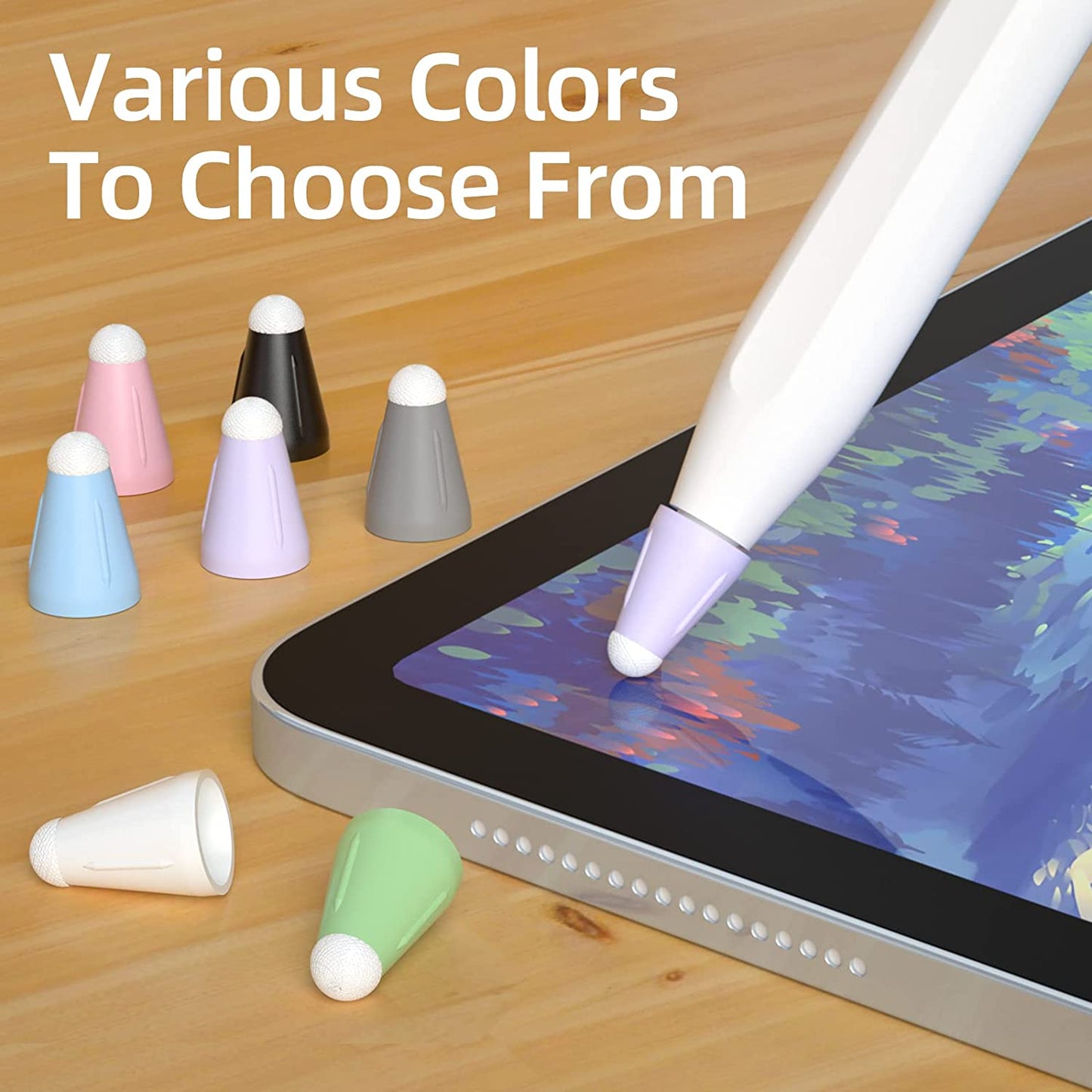 Joosko Compatible with Apple Pencil Tips Cover Case, Silicone Fber Nib Case [10 Pack] , Noiseless Non-Slip Silicone Fiber Nib Cap Case for Apple Pencil 2 Generation /1St Gen. (Lavender Purple)  JOOSKO   