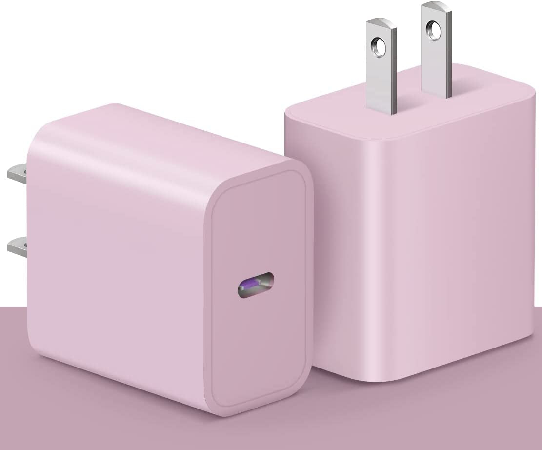 USB C Wall Charger【Apple Mfi Certified】 2Pack Iphone 14 Charger Block 20W PD Power Adapter for Iphone 14/14 Pro/14 Pro Max/14 Plus/13 12 11 Pro Max/Mini/Xs Max/Xr/X, Ipad, Samsung Phone, Google Phone  Shenzhen Dipinle Technology Co., Ltd 2Pack Pink  