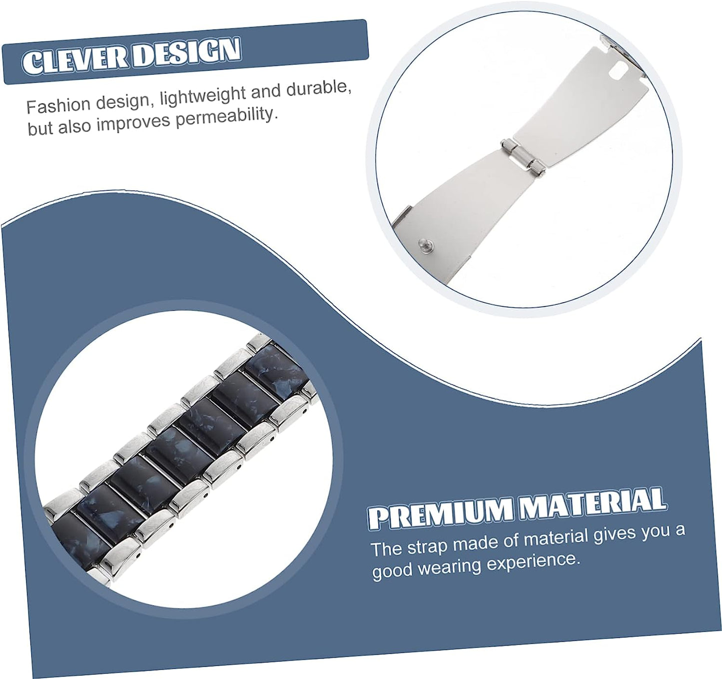 UKCOCO 2Pcs Skid Stainless Men Business Anti- Gift Anti-Skid Belt Accessory Watchband Anti-Slip for Replaceable Metal Band Watch Strap Slip  UKCOCO   