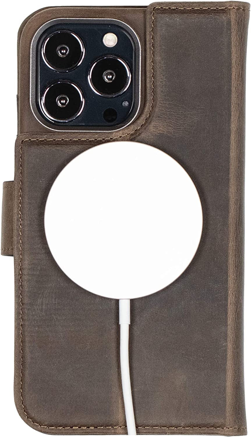 BLACKBROOK Iphone 14 Pro Wallet & Case Set - (2 in 1) Carson Full Grain Leather Detachable Wallet for Iphone 14 Pro (6.1") - 3 Credit Card Slots, Cash & Clear ID Pockets - Magsafe Compatible  BLACKBROOK   