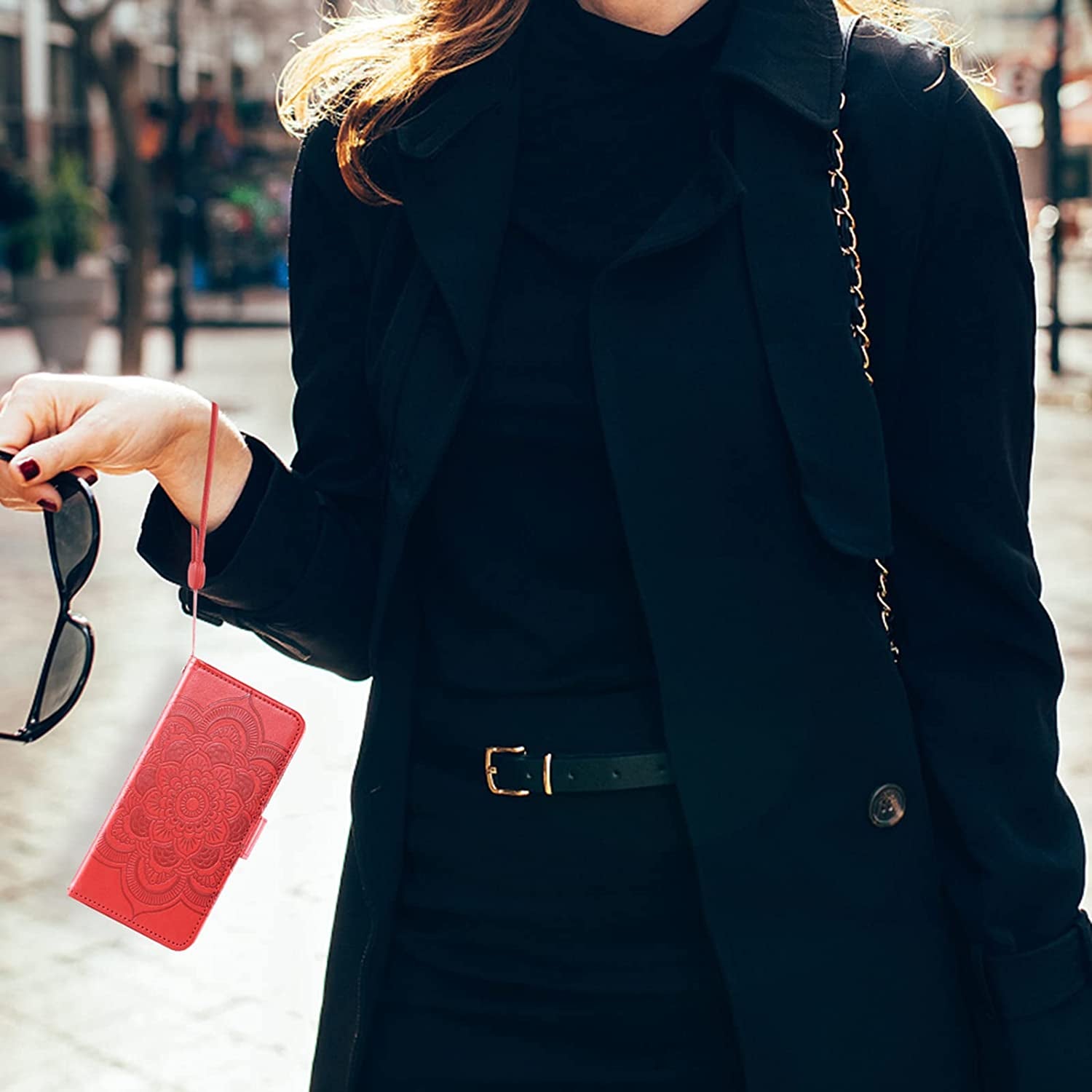 Asuwish Compatible with LG G7 Thinq Wallet Case and Tempered Glass Screen Protector Flip Card Holder Cell Phone Cover for LGG7 One G 7 plus LG7 Fit Lg7Thinq 7G Thin Q G7+ G7Thinq Lgg7Thinq Women Red  Asuwish   