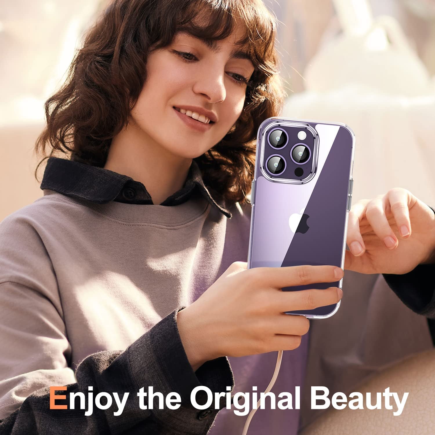 AEDILYS for Apple Iphone 14 Pro Case,[ Italian Materials Not-Yellowing] [15FT Military Grade Drop Protection] [Scratch-Resistant], Slim Non-Slip - Clear  AEDILYS   