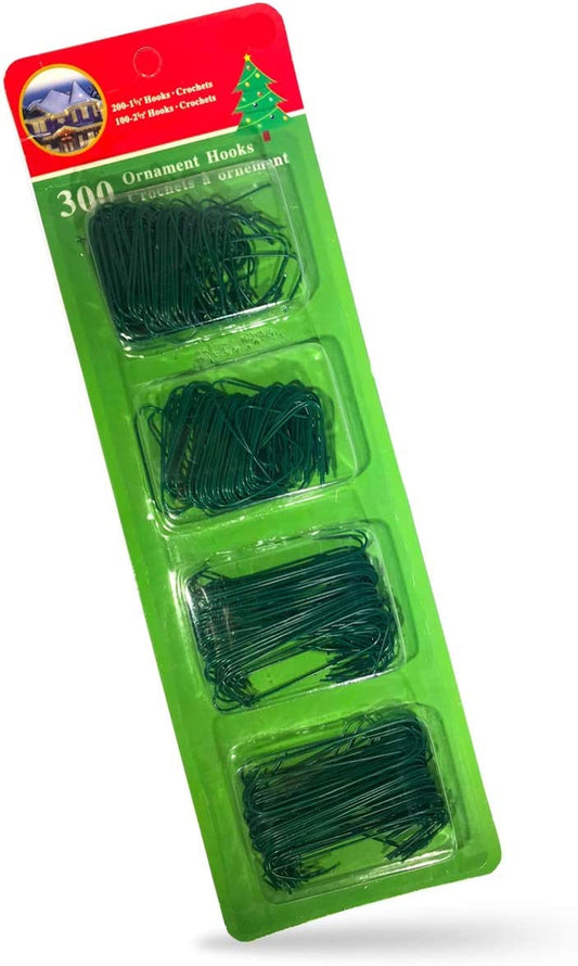 R’Nd’S 300 Pack Ornament Hooks Christmas Tree Decorating Hangers- Metal Wire Ornament Hooks for Christmas Tree Decoration Hanging (Green)  R N' D Toys   