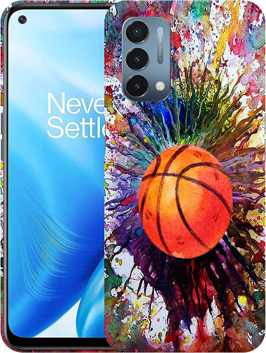 Glisten - Oneplus Nord N200 5G Case, 1+Nord N200 5G Case - Vintage Colour Basketball Design Printed Slim & Cute Plastic Hard Snap on Protective Designer Back Phone Case for Oneplus Nord N200  Glisten   