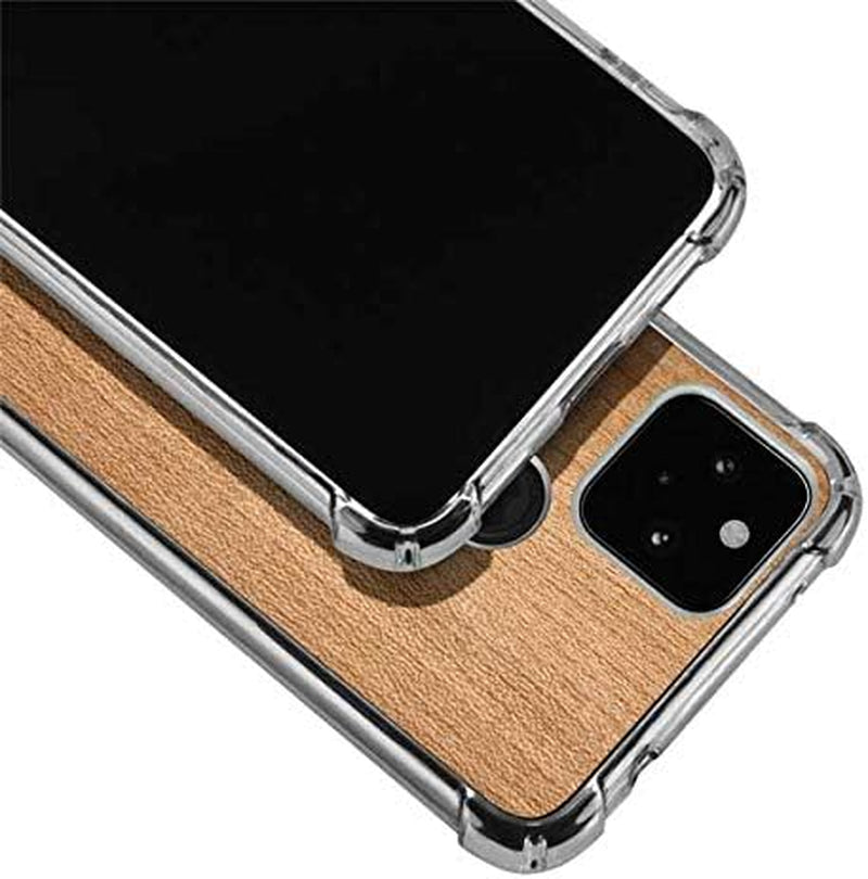 Skinit Clear Phone Case Compatible with Google Pixel 5 Originally Designed Natural Wood Design  Skinit   