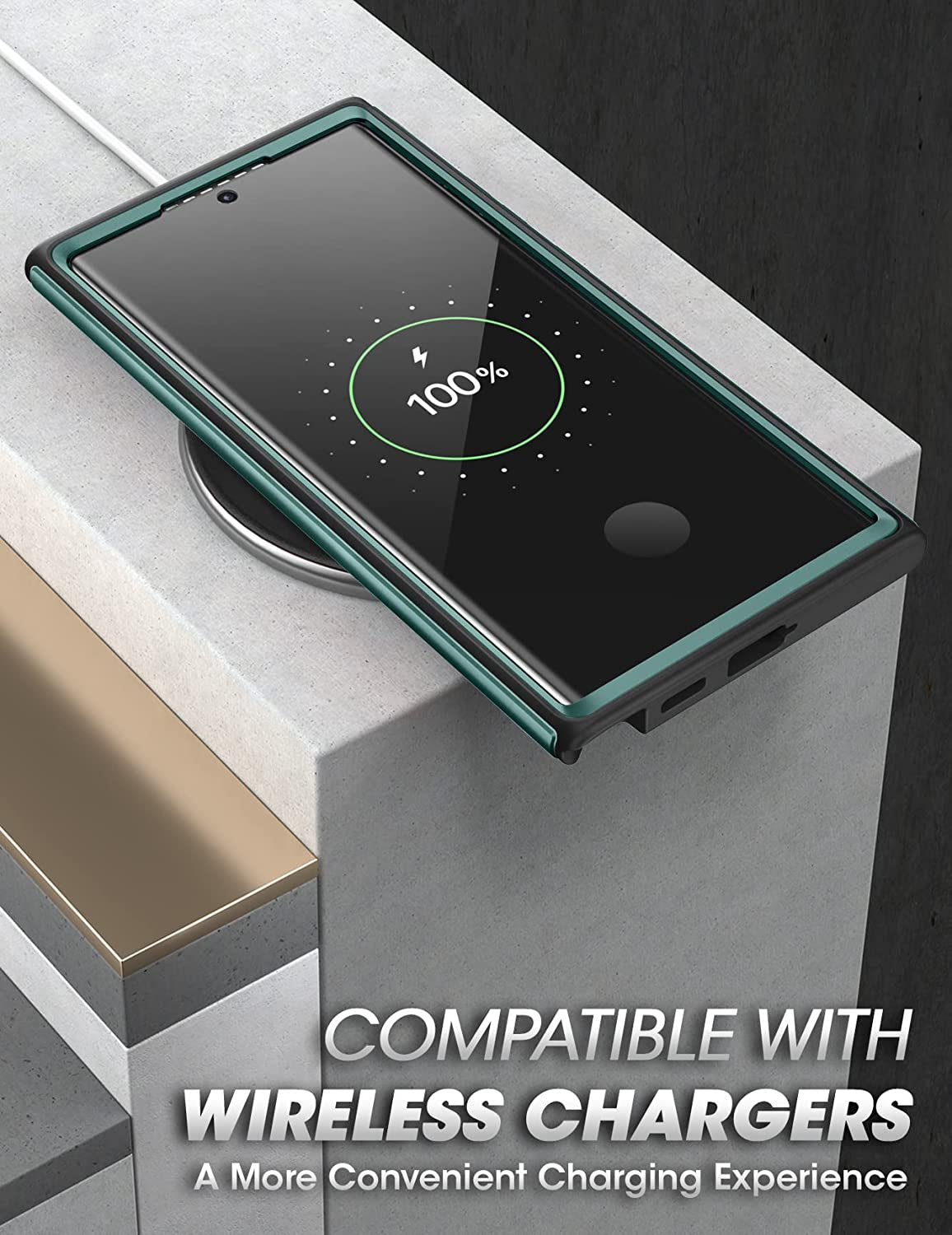 SUPCASE UB Edge Pro Series Case for Samsung Galaxy S22 Ultra 5G (2022 Release), Slim Frame Clear Protective Case with Built-In Screen Protector (Peacock)  SUPCASE   