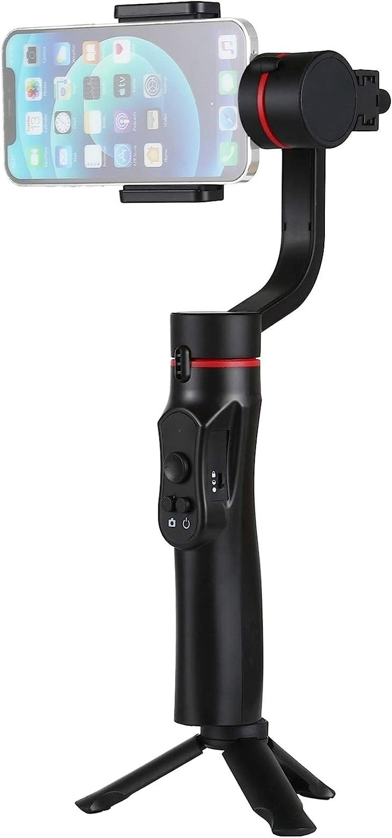 HUIFANGBU H2 Mobile Phone Stabilizer Three-Axis Anti-Shake Handheld Camera Gimbal Smart Camera Gimbal (Color : Red)  HUIFANGBU   