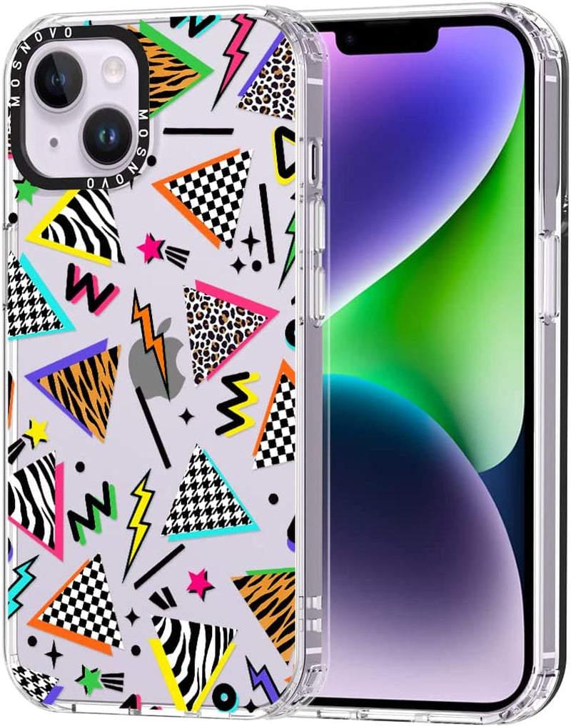 MOSNOVO Compatible with Iphone 14 plus Case, [Buffertech 6.6 Ft Drop Impact] [Anti Peel off Tech] Transparent Clear TPU Bumper Phone Case Cover with Floral Skull Designed for Iphone 14 plus 6.7"  MOSNOVO Fashion Doodle  