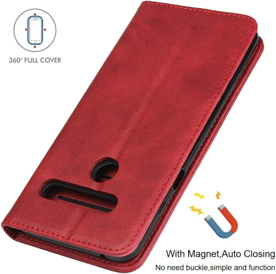 Jaorty for LG G8 Wallet Case 2019 Release,Premium PU Leather Flip Folio Case with Card Slot,Stand Holder and Magnetic Closure [TPU Shockproof Interior Protective Case] for LG G8 Thinq,Lg G8,Red  Jaorty   