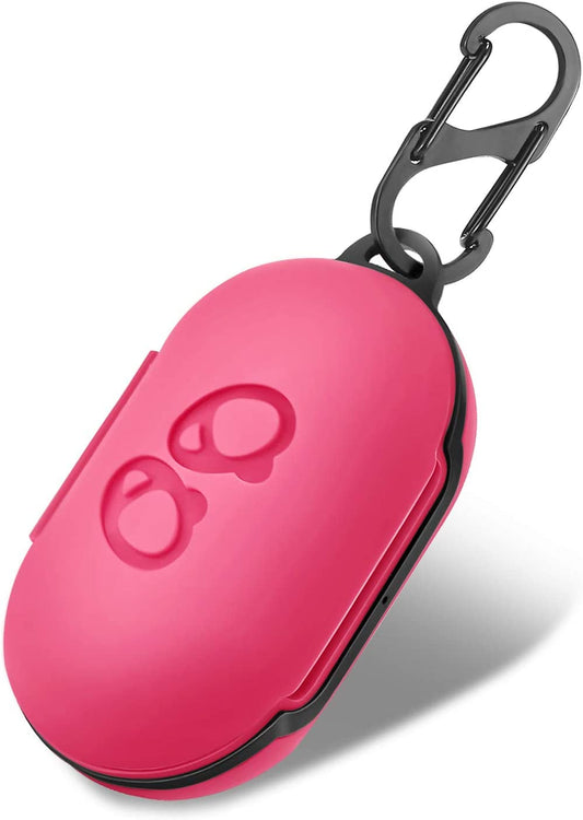 Lizhi Case for Samsung Galaxy Buds + plus (2020) / Galaxy Buds (2019), Galaxy Earbuds Silicone Skin Cover Shock-Absorbing Protective Case with Keychain, Hot Pink  LiZHi   