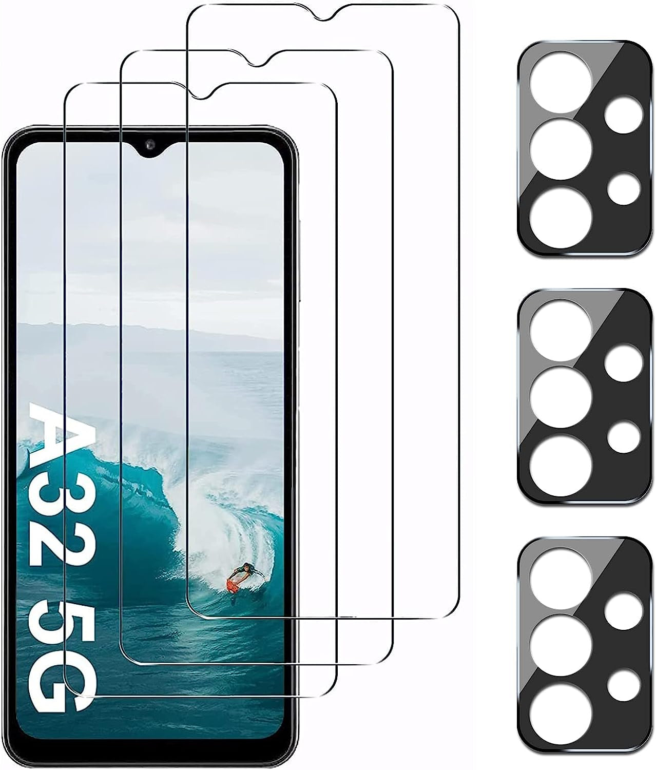 [2+2 Pack] Samsung Galaxy S23 Ultra Privacy Screen Protector and Camera Lens Protector, 9H Tempered Glass, anti Spy, anti Scratch, Bubble Free, Screen Protector for Samsung Galaxy S23 Ultra (6.8 Inch)  Corefyco Direct Galaxy A32 Clear  