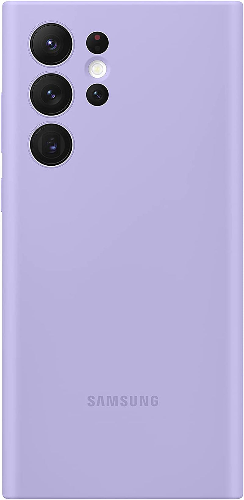 Samsung Electronics Galaxy S22 Ultra Clear Standing Cover, Protective Phone Case, Corner TPU Bumpers, PC Back Protection, Adjustable Viewing Angle, US Version, Transparent, (EF-JS908CTEGUS)  Samsung Lavender Silicone Galaxy S22 Ultra Silicone Cover