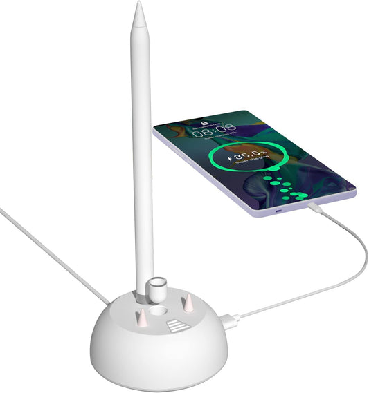 Charger Stand for Apple Pencil Charging Stand Compatible with Ipad Pencil 1St Generation Adapter Ipad Pen Ipencil Charging Dock Station with Led Charging Indicator&Pencil Tips Cap Holder&Usb Port  Iootmoy   