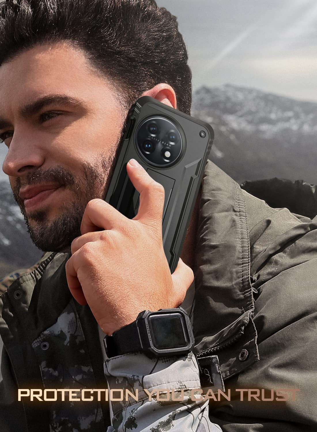 Poetic Revolution Case for Oneplus 11 5G 6.7"(2023), [20 FT Mil-Grade Drop Tested], Full-Body Rugged Dual-Layer Shockproof Protective Cover with Kickstand and Built-In-Screen Protector, Black  Poetic   