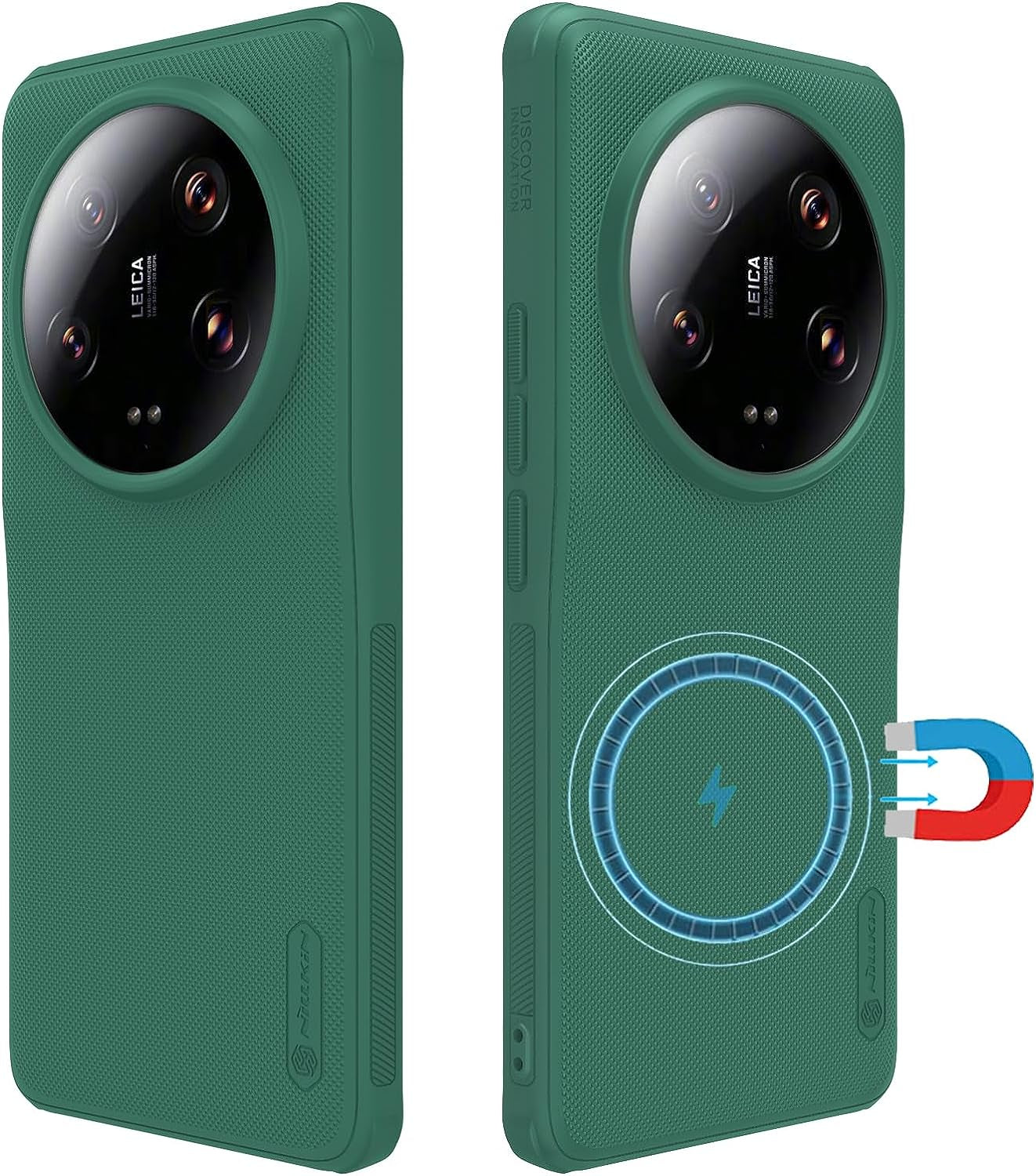 Teroxa Magnetic Case for Xiaomi Mi 13 Ultra【Compatible with Magsafe】 Slim Fit Dotted Frosted Matte PC Back Cover TPU Bumper (Black)  teroxa Green  