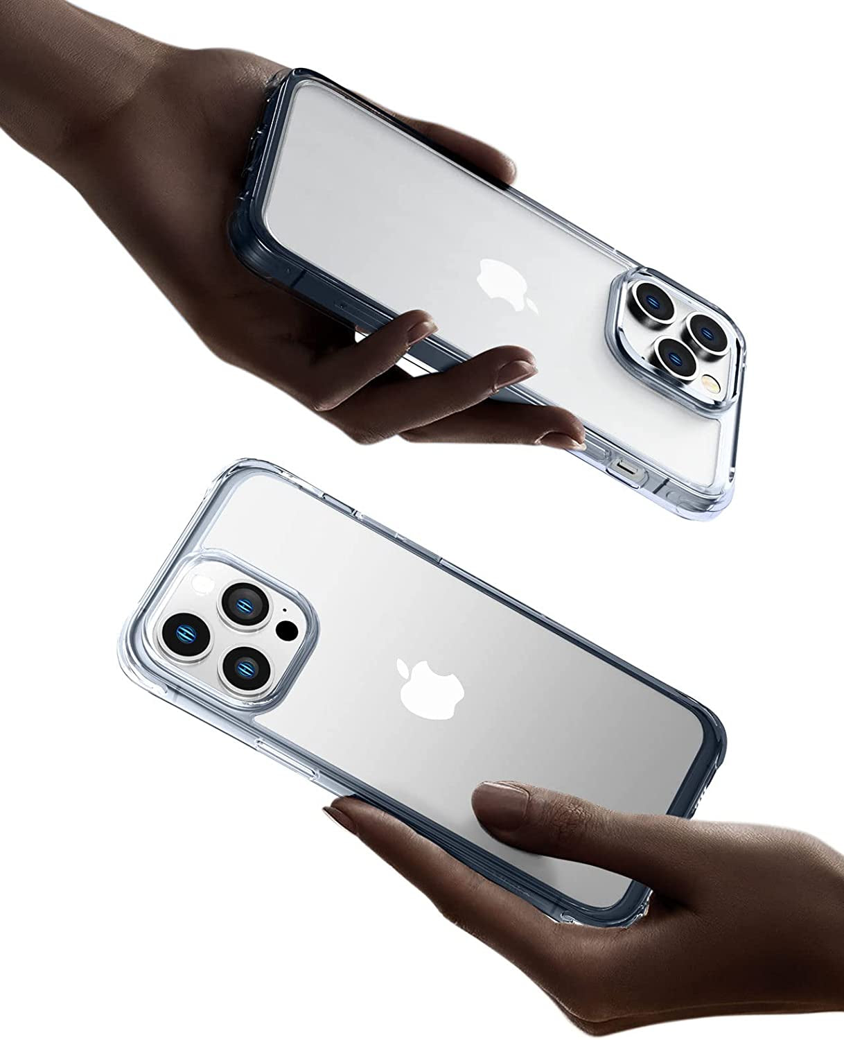 Mkeke for Iphone 14 Pro Case Clear, [Military Grade Protection] [Not Yellowing] Shockproof Phone Case for Apple Iphone 14 Pro 2022 -Gradient Black Clear  Shenzhen Make Technology Company Limited   