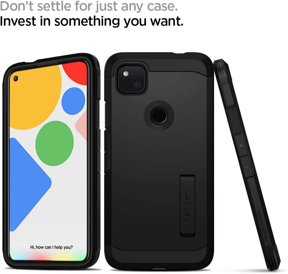 Spigen Tough Armor [Extreme Protection Tech] Designed for Google Pixel 4A Case (2020) [NOT Compatible with Pixel 4A 5G] - Black  Spigen   