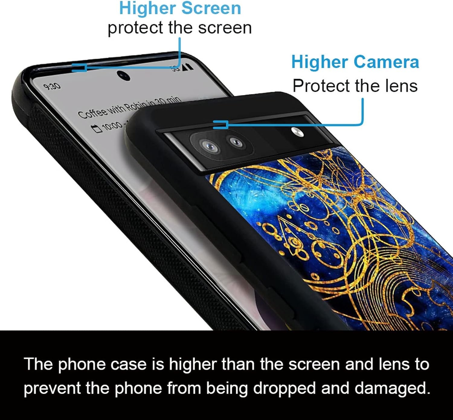 CARLOCA Compatible with Google Pixel 6A Case,Time Lord Writing Pattern Design for Girl Boy Shockproof Anti-Scratch Case for Google Pixel 6A  CARLOCA   