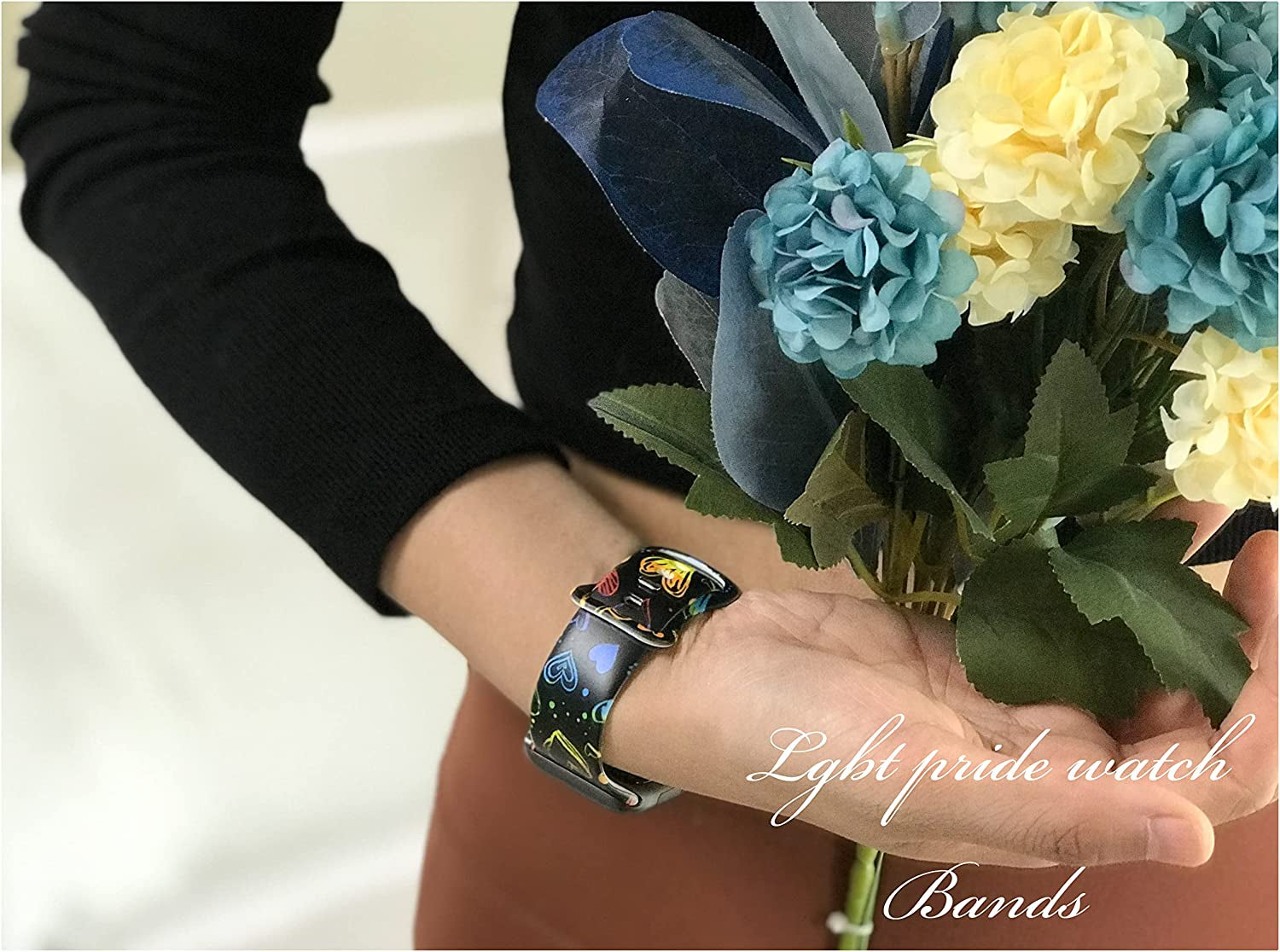 Summer Tropical Floral Watch Band Compatible with Apple Watch 38Mm 40Mm 41Mm 42Mm 44Mm 45Mm, Palm Tree Pattern Silicone Replacement Bands Wristbands Strap Compatible with All Iwatch Series  WANSENCE   