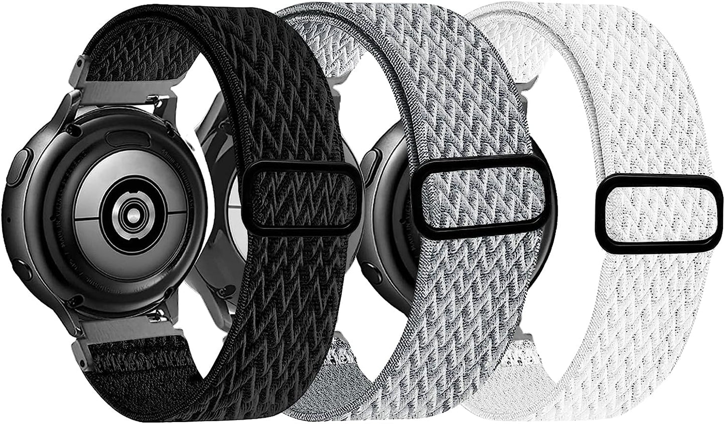 20Mm Stretchy Bands Compatible with Samsung Galaxy Watch 5/4 40Mm 44Mm/Watch 5 Pro 45Mm/Watch 4 Classic 42Mm 46Mm, Nylon Strap for Galaxy Active 2 40 44Mm/Active 40Mm/Watch 3 41Mm/Galaxy Watch 42Mm  BOTNUW   