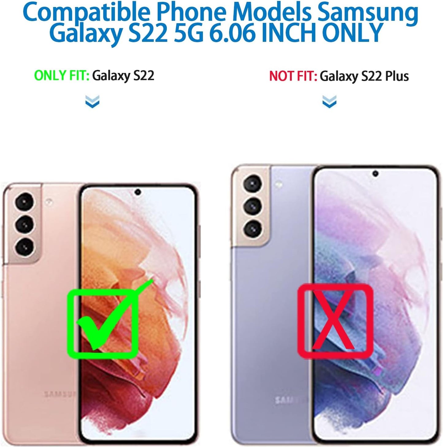 Anloes Defender Case for Samsung Galaxy S22 5G, Galaxy S22 5G Phone Case Heavy Duty Shockproof Dustproof 3 in 1 Rugged Protective Bumper Cover for S22 5G Black(Without Built-In Screen Protector)  Anloes   