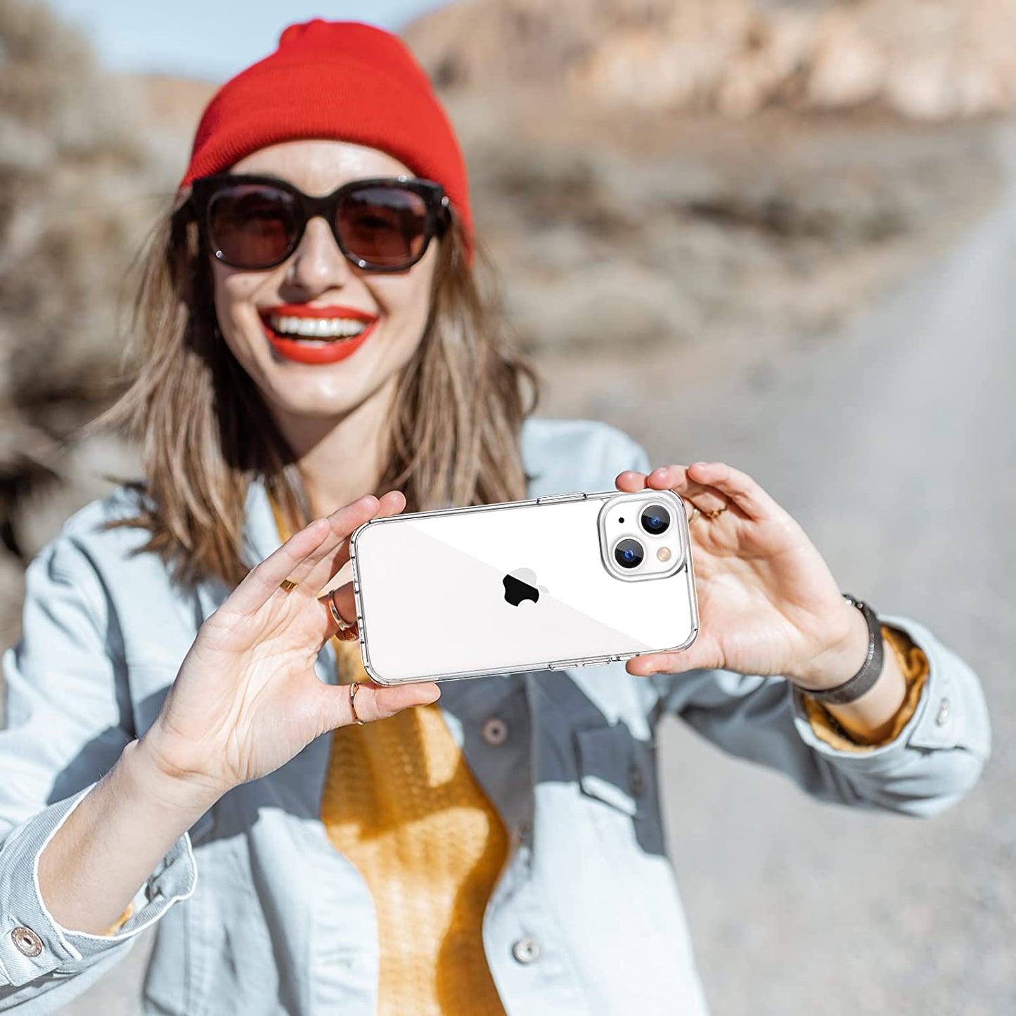 Hython Case for Iphone 14 Case Clear, Non Yellowing Crystal Clear Anti-Scratch Hard PC & Non-Slip Soft TPU Bumper Cover Transparent Slim Fit Shockproof Protective Phone Cases for Iphone 14 6.1", Clear  Hython   