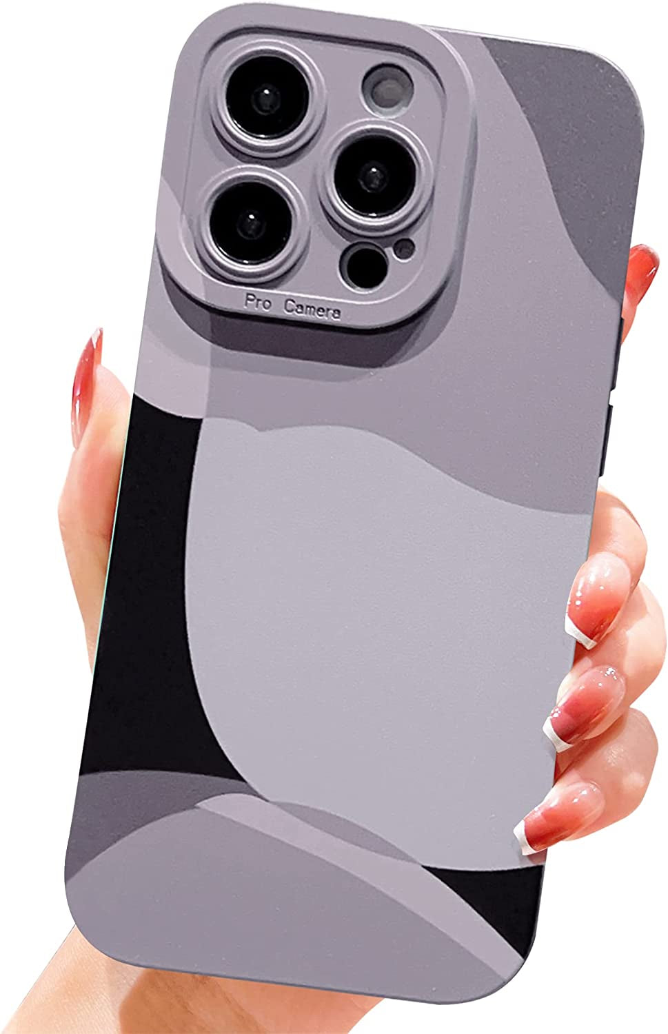 YKCZL Compatible with Iphone 14 Pro Max Case,Cute Painted Art Heart Pattern Full Camera Lens Protective Slim Soft Shockproof Phone Case for Women Girls-Dark Green  YKCZL Black  